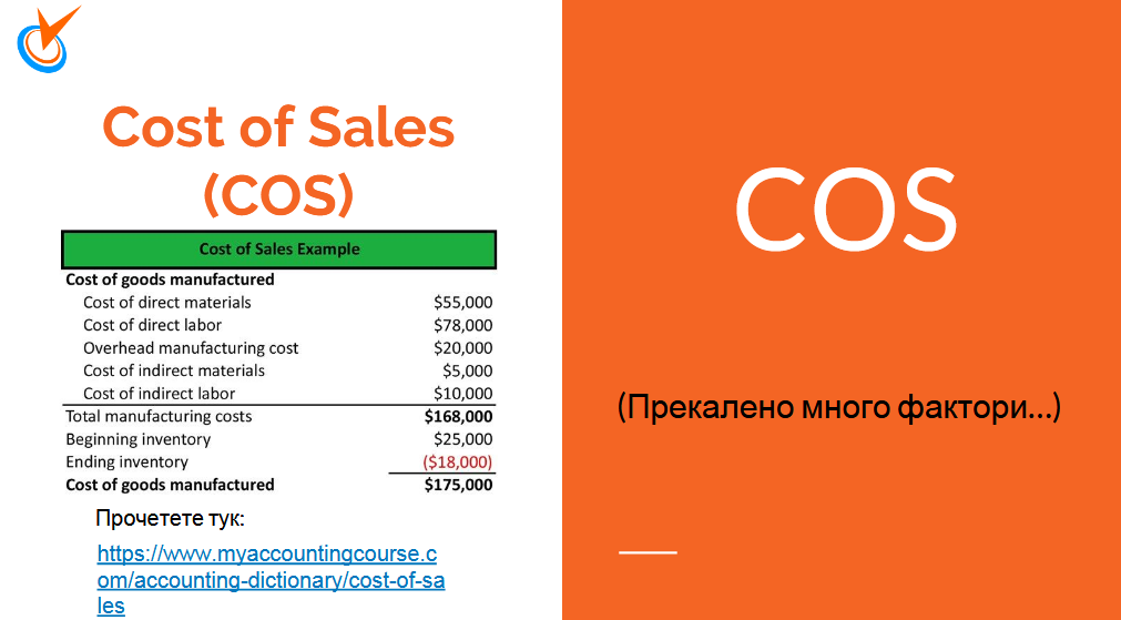 COS - Cost of Sales 