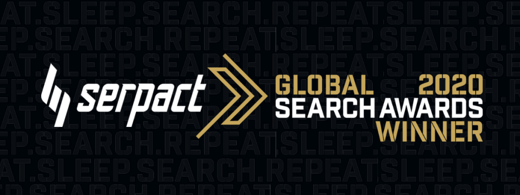 Serpact win a prize at Global Search Awards 2020
