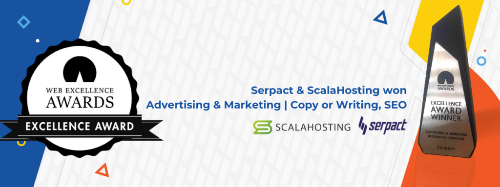 Serpact & ScalaHosting won the WE-Awards for Advertising & Marketing